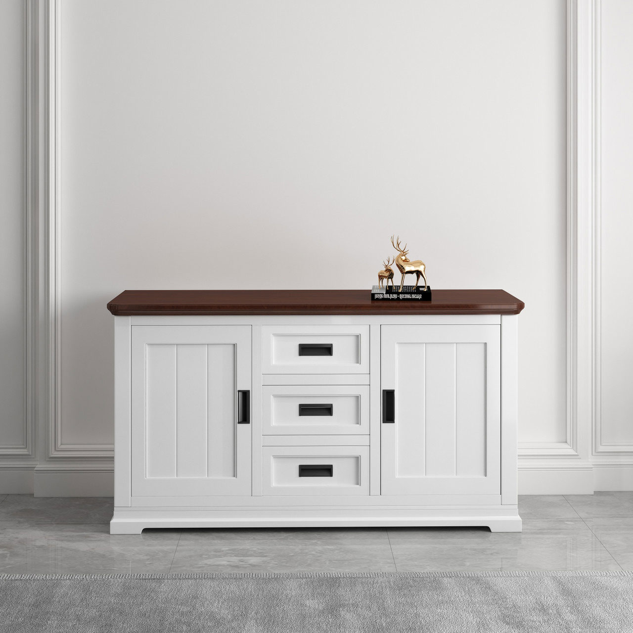Shop Cardinia 160cm Sideboard With Wooden Top CP011 Online in Australia ...