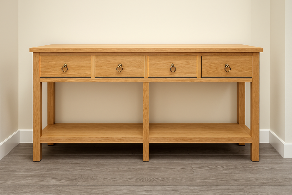 Stanley Birch 160cm Wide with 4 Drawers Console / Hall Table QD801